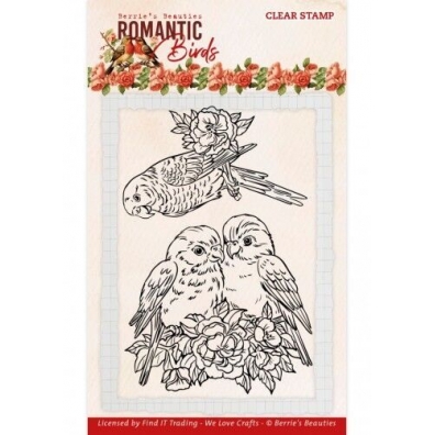 Berrie's Beauties - Romantic Birds - Clear Stamp Parrot