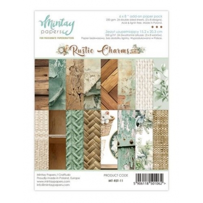 Mintay  Add-On Paper Pad - Rustic Charms - 15x20,3cm