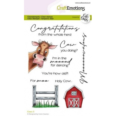 CraftEmotions clearstamps A6 - Cows 5