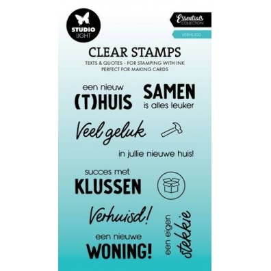 Studio Light Clear Stamp Verhuisd Essentials nr 644