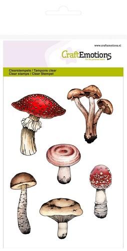 CraftEmotions clearstamps A6 - paddenstoelen