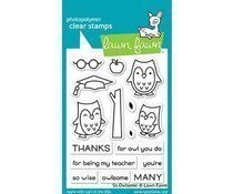 Lawn Fawn So Owlsome Clear Stamps + Snijmal