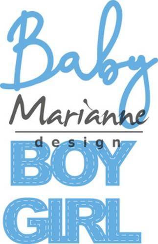 Marianne Design Creatable Baby text boy & girl