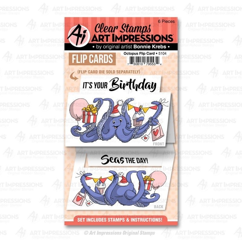 Art Impressions Stamp Octopus Flip Card