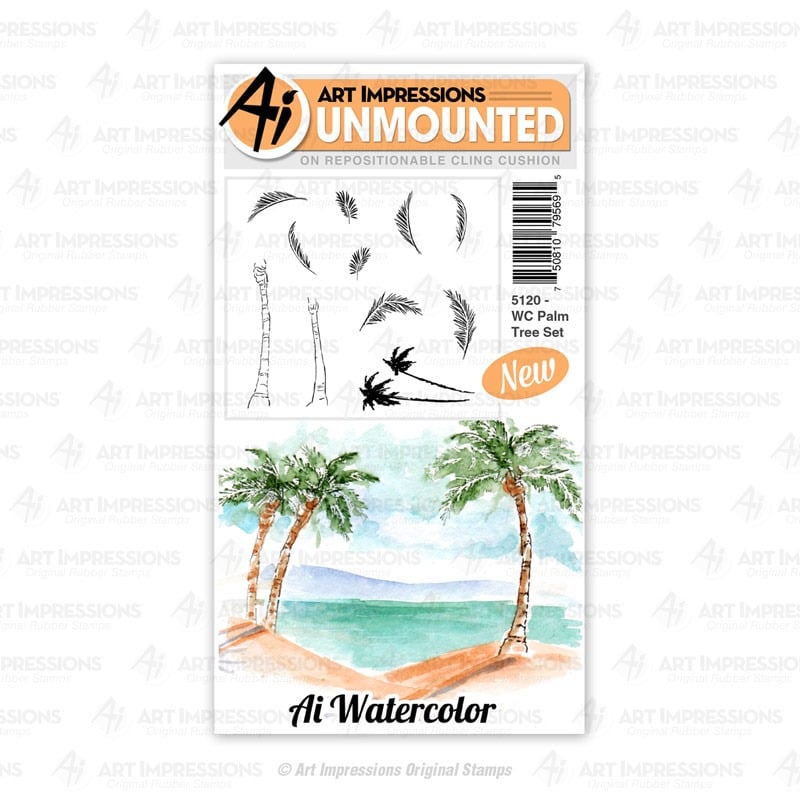 Art Impressions Stamp WC Palm Tree Set